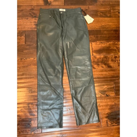 AGOLDE Recycled Leather 90's Pinch Waist Marker Gray NWT $348 Size 29 - Picture 5 of 9